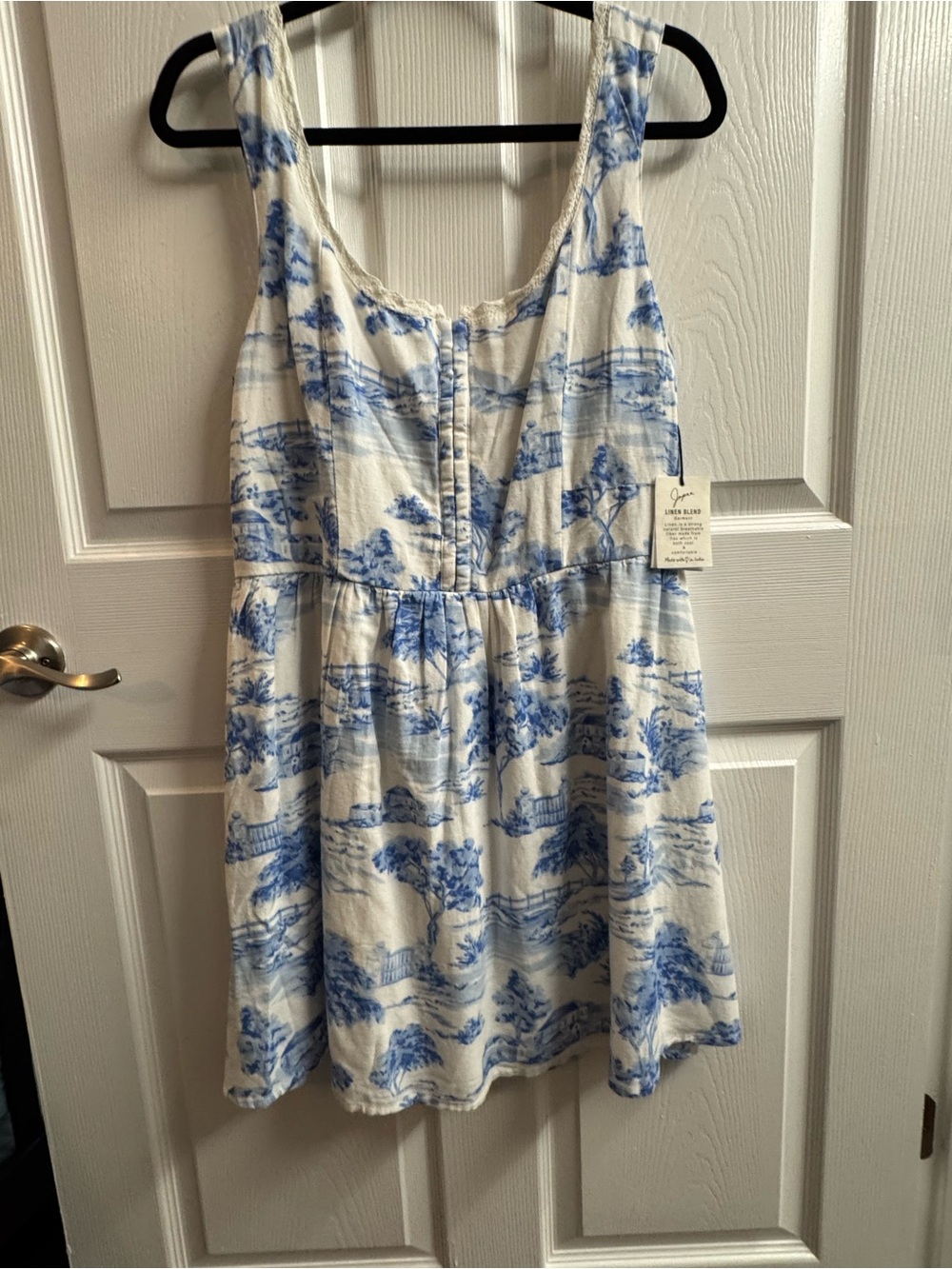 Sleeveless Linen Midi Dress, NWT
